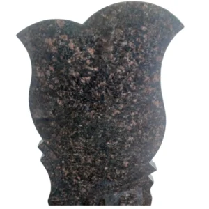 Brown Granite Tulip-Shape Headstone