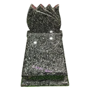 Lotus Crown Emerald Pearl Granite Memorial