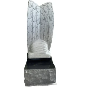 Guardian Angel Wings Granite Headstone